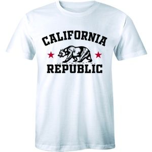 California Republic State Grizzly Bear T-shirt Tee